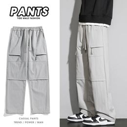 Pantaloni streetwear da uomo moda casual pantaloni larghi a gamba larga Y2K pantaloni streetwear Corea recensioni molti vestiti pantaloni da uomo M-4XL 240318