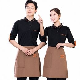 logo Restaurant Waiter Uniform for Woman Cafe Waitr Uniform Woman Coffee Shop Warkwear Dining Food Service Outfit l7F7#