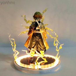 Anime Manga Demon Action Anime Figures Kimetsu no Yaiba Agatsuma Zenitsu Night Lights Led Set Figurine Model Toys for Children Model 24329