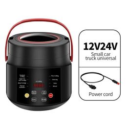 Electric Mini Rice Cooker MultiCooker Portable Car Rice Cooker 12V 24V Cooking Machine For Car and Truck English Menu 240315