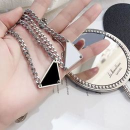 Mens Woman Pendant Necklaces Buckle Link Necklace Chain Silver Man Womens Unisex Bracelets Jewelry Black White Colors295o