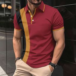 Men's summer fashion T-shirt Men's short-sleeved Polo shirt Casual men's summer new business lapel Polo shirt Tops