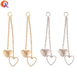 Components Cordial Design 40Pcs 3*33MM Jewelry Accessories/Hand Made/Heart Shape/Genuine Gold Plating/Earrings Connectors Chain/DIY Making