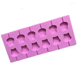 Baking Moulds HMROVOOM With 20 Sticks Silicone Lollipop Mold Children's Hand-made Star Bear Chocolate Candy DIY