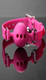 Pink 3 Sizes Choose Silicone Ball Silicone Mouth Gag Sex Products Toys BDSM Bondage Adults Games Mouth Stuffed Open Mouth Gags Y189942455