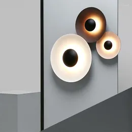 Wall Lamp Nordic Designer Sample Room Post-modern Creative Wood Grain Artistic Living Light Bulb Bedroom Aisle