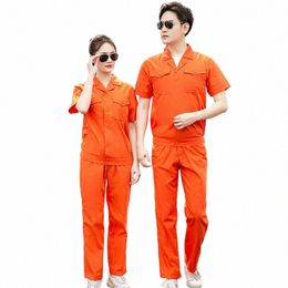 2023summer Work Clothing Men Women Workwear Suit Factory Tooling Auto Repair Workshop Uniform Breathable Durable Safety Coverall C9CW#