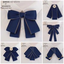 Bow Ties Bank bow tie bow scarf Female professional staff teller decorated bow shirt Work blue bow tie bow scarf bow ite Y240329