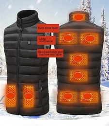 Winter Outdoor Men Electric Heated Jacket USB Heating Vest Winter Thermal Clothes Feather Camping Hiking Warm Hunting Jacket 211021472975