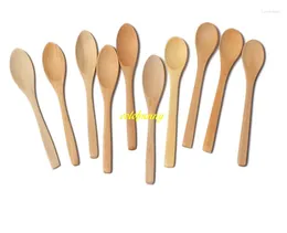Spoons 500pcs/lot Fast 13cmx2.7cm Wooden Honey Spoon Wood 6 Styles