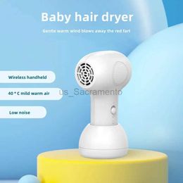 Hair Dryers New Childrens Hair Dryer Silent Zero Radiation Intelligent Constant Temperature Hip Hair Dryer Wireless Portable for Children 240329