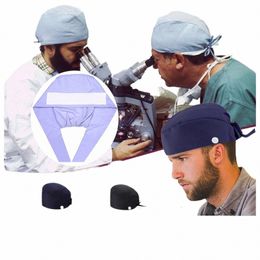 women Men Sweatband Bouffant Turban Nurse Hat Comfortable Working Scrub Cap Hair sal Health Care Adjustable Uniforme Cap FL50 79Rq#