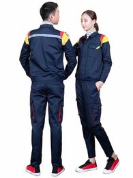 spring Autumn Lg Sleeve Workwear Auto Repair Workshop Factory Mechanic Uniform Welding Site Custom Wear-resistant Working Suit 77xG#