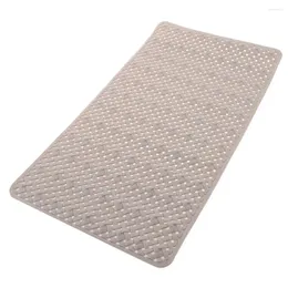 Bath Mats 14x27 Inch Shower Mat Practical Anti Slip With Suction Cups Bathtub Drain Holes Soft Non-slip Bathroom Tub