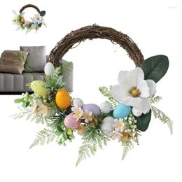 Decorative Flowers Easter Wreaths For Front Door Artificial Egg Wreath Garden Decor Home Doorway Farm Windows