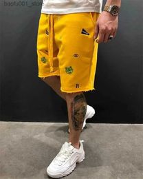 Men's Shorts 2024 Spring/Summer Mens Cargo Shorts Relaxing Suitable for Breeze Bermuda Sports Shorts Cotton Embroidered Shorts Mens Sweater Q240329