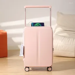 Suitcases Rolling Luggage Female Pink Travel Suitcase For Girl 20 Inch Carry On With Wheels 2024 Est Boarding Box