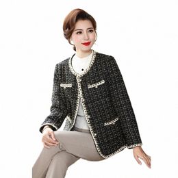 small Fragrance Jacket Women's Short Spring Korean Temperament Ladies Slim Plus Size Single-breasted Plaid High-quality Top t4us#