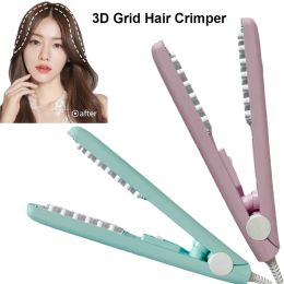 Irons Mini Fluffy Hair Curler Hair Curling Iron Hair Fluffy 3D Grid Curler Splint Portable Ceramic Corn Perm Hair Styling Tools