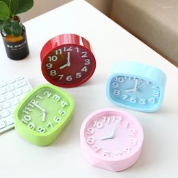 Table Clocks Desktop Personality Student Kids Clock Bedside Silent Quartz Knick-Knacks Alarm Electronic