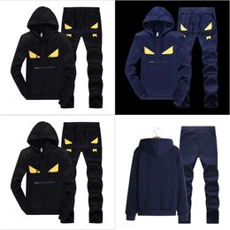 Mens Casual Tracksuits Letter Print Sweatsuits Hommes Jogger Fit Suits Pollover Hooded Hoodies Long Pants Outfits2024