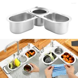 Kitchen Storage Drainer Sink Tray Rack Holder For Soap Sponge