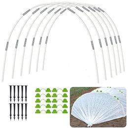 Greenhouse Hoops Set Gardening Folding Fiber Rod Set Greenhouse Seedling Arch Shed Bracket Garden Plant Hoop Grow Tunnel Support 240329