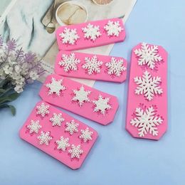 Baking Moulds Winter Christmas Snowflake Silicone Mold DIY Chocolate Fondant Making Plaster Mould Cake Decoration Tool