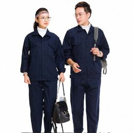 welding Clothing Set Workwear Flame-retardant Cott Overalls Workmen Uniform Car Workshop Welding Clothes Mechanical Anti Burnt D1Zy#