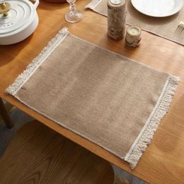 Table Mats Japanese Style 1 Pcs Household Fringed Cotton Linen Party Supplies Napkin Placemats Decor