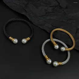 Bangle Natural Freshwater Pearl Rope Chain Bracelet For Men Women Elegant High Quality Pulseras Mujer Jewellery Gift