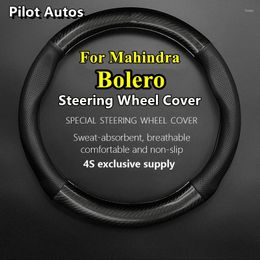 Steering Wheel Covers For Mahindra Bolero Car Cover Genuine Leather Carbon Fibre Women Man Summer Winter