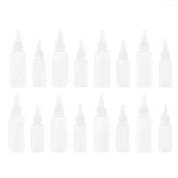 Storage Bottles 20pcs Plastic Squeeze Transparent Dispensers Bottle With Tip For Food Crafts Hair Salon Colouring Dyeing(10pcs 30ML