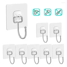 Hooks Kitchen Storage Drilling Home Hanger Bag Hook Coat Without Strong Towel Bathroom Self Door Supplies Adhesive Wall