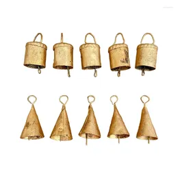 Party Supplies 10 Pcs Vintage Hanging Bells Christmas Decorations For Home Decor Cow Decoration With Rope Style Easy To Use