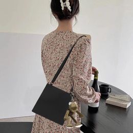 Shoulder Bags Textured Crossbody Women 2024 Fashion Messenger Bag Frog Decoration Square Packs Designer Brand Purse And Handbags