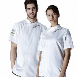 chef Restaurant Uniform Lg Sleeve Cook Jacket Men Women Hotel F&B Waiter Kitchen Commis Baker Wear n9y2#