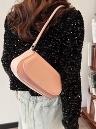 Shoulder Bags Pink Underarm Bag Women's 2024 Summer Ins Versatile One Temperament Ladies Handbag French Elegant