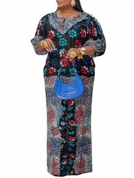 plus Size 5XL VONDA Bohemian Women Lg Dr Lg Lantern Sleeve Vintage Printed Party Maxi Sundr Casual Loose Vestidos Robe l9jS#