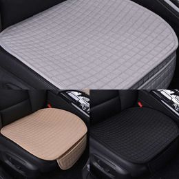 Upgrade Summer Plus Size Flax Car Seat Cover Cushion Universal Front Backrest Seat Cover Car Chair Breathable Linen Protector Mat Pad