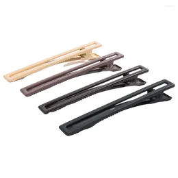 Hair Accessories 4pcs Home Clips Set Rectangle Metal Pins Matte Nude Colour Styling For Thick Thin Women Girls