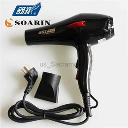 Hair Dryers SOARIN Barber shop professional high power black hair dryer equipment for hair salon professional blow dryer Home hot/cold air 240329