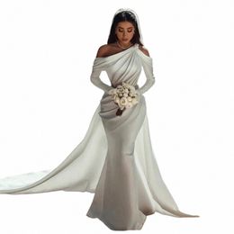 gorgeously Mermaid Satin Wedding Dres For Bride Elegant Court Train Sexy Simple Beautiful Mop Slimming Wedding Gowns 2023 n4zi#