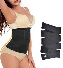 Nxy Waist Cinchers Bandage Wrap Trimmer Belt Tummy Sweat Sauna for Women Belly Body Shaper Compression Band Weight Loss Sheath 2205039910