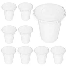 Disposable Cups Straws 10 Pcs Plastic Cup Set Standard Smoothie The Pet Ice Coffee Mug