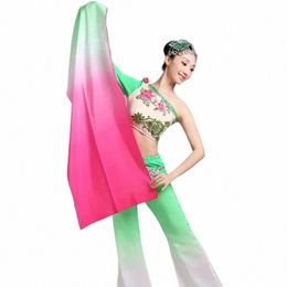 traditial Chinese Classical Dance Hanfu Clothing Yangko Natial Dance Wear Water Sleeve Fan Dance Performance Hanfu Clothing P60E#