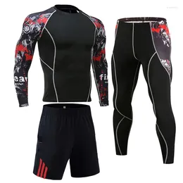 Men's Thermal Underwear Kit Rashgard Male Long Johns Winter Union Suit Warm Tracksuit Compression Clothes