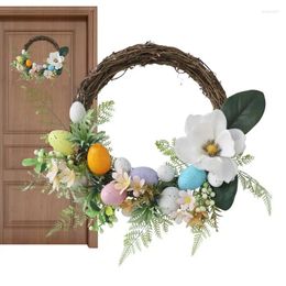 Decorative Flowers Easter Wreaths For Front Door Artificial Wreath Garland Garden Decor Home Doorway Farm Windows