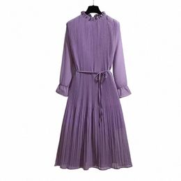 chiff Female Dres 2024 Satin Clothing Evening Prom Silk Party Midi Purple Women's Dr New in X Outfits Fi One-piece R69i#