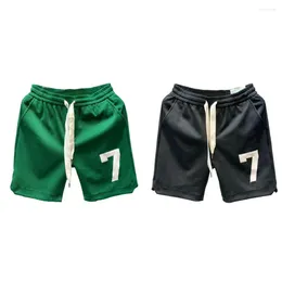 Men's Shorts Men Basketball Quick Dry Gym With Drawstring Waist Number Print Breathable Workout For Fitness Active